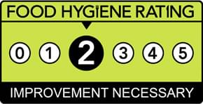 Food hygiene Rating of 2